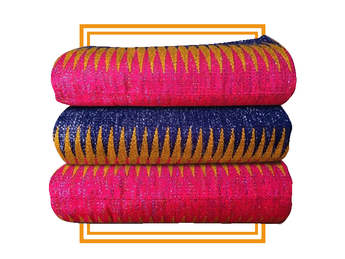 Customized Hinkro Kente color selection and design process