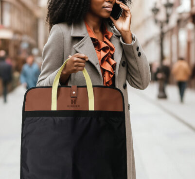 Hinkro bridal garment bag for Kente gown protection
