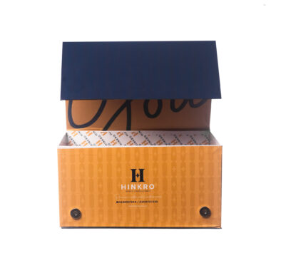 Hinkro flip box packaging for gifting Kente