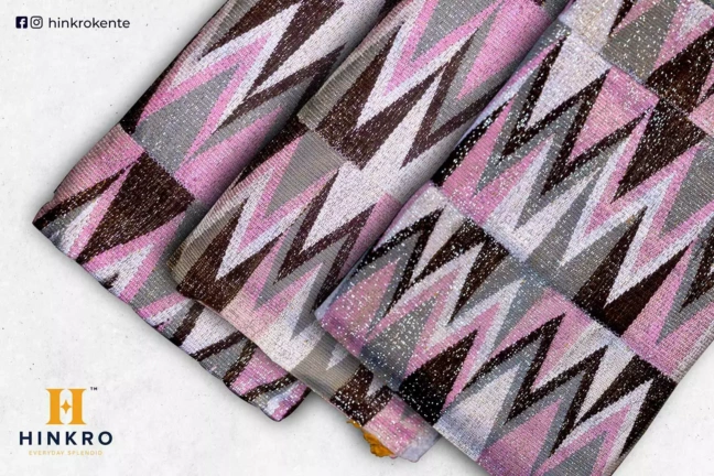 Pink and Grey Kente