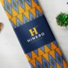 Blue, gold and Green yellowish orange kente