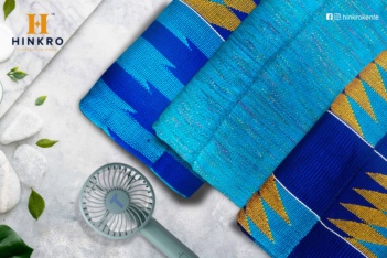 Royal Blue Kente with Turquoise