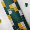 Green, Gold and White with shimmering kente