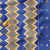 White, Gold, Blue and Ash with silver shimmering kente