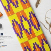 Yellow, Orange and Purple kente