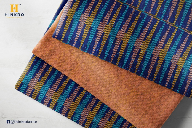 Peach Kente Fabric