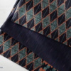 grey and dark blue kente