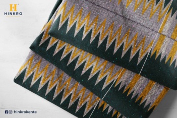 Emerald Green and Grey Kente