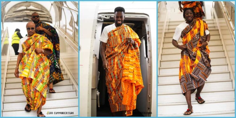 Black Stars' Dazzling Entrance in Ivory Coast in Vibrant Kente Cloth