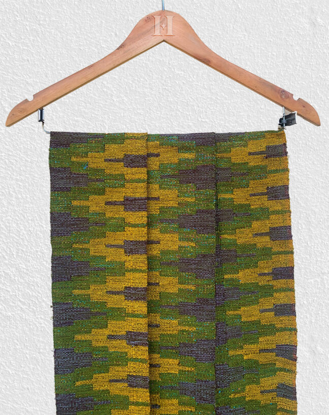 God and green Kente fabric